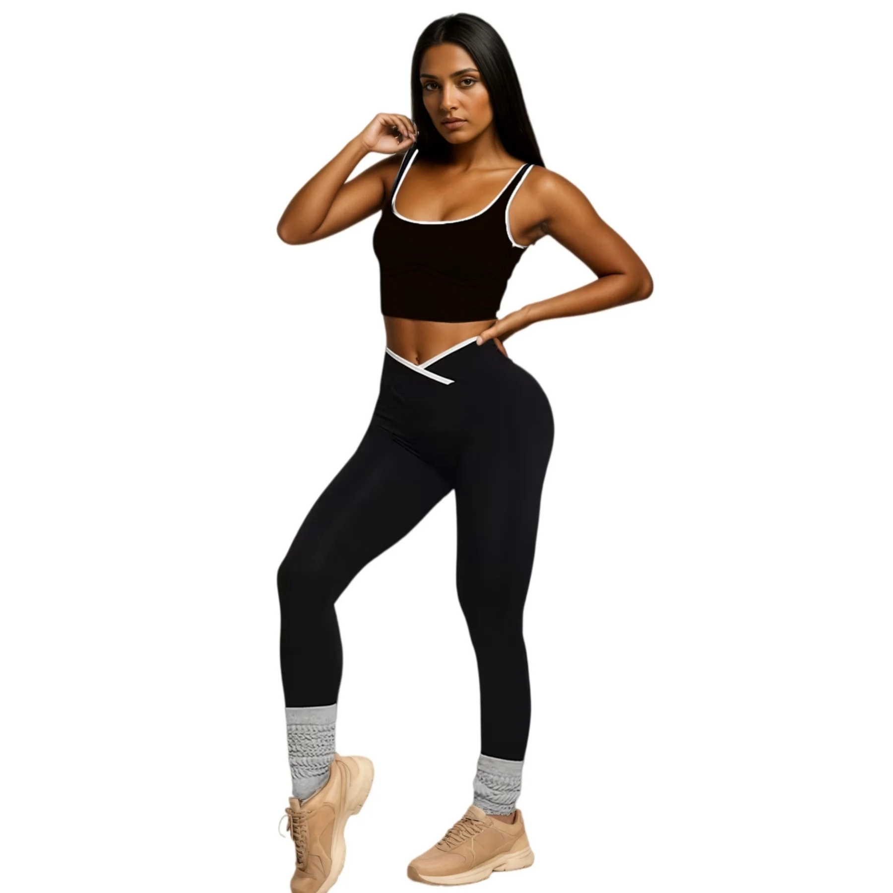 Women's 2Pcs Workout Set - Sleeveless Bra Yoga Suit Crop Tank Top and High Waist Leggings Fitness Activewear Outfit
Women's 2Pcs Workout Set - Sleeveless Bra Yoga Suit Crop Tank Top and High Waist Leggings Fitness Activewear Outfit