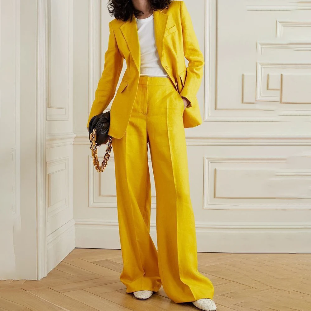 Льняной женский костюм, новый комплект из 2 предметов (куртка + брюки), классический приталенный пиджак, повседневная повседневная уличная одежда, офисная деловая официальная одежда
Льняной женский костюм, новый комплект из 2 предметов (куртка + брюки), классический приталенный пиджак, повседневная повседневная уличная одежда, офисная деловая официальная одежда