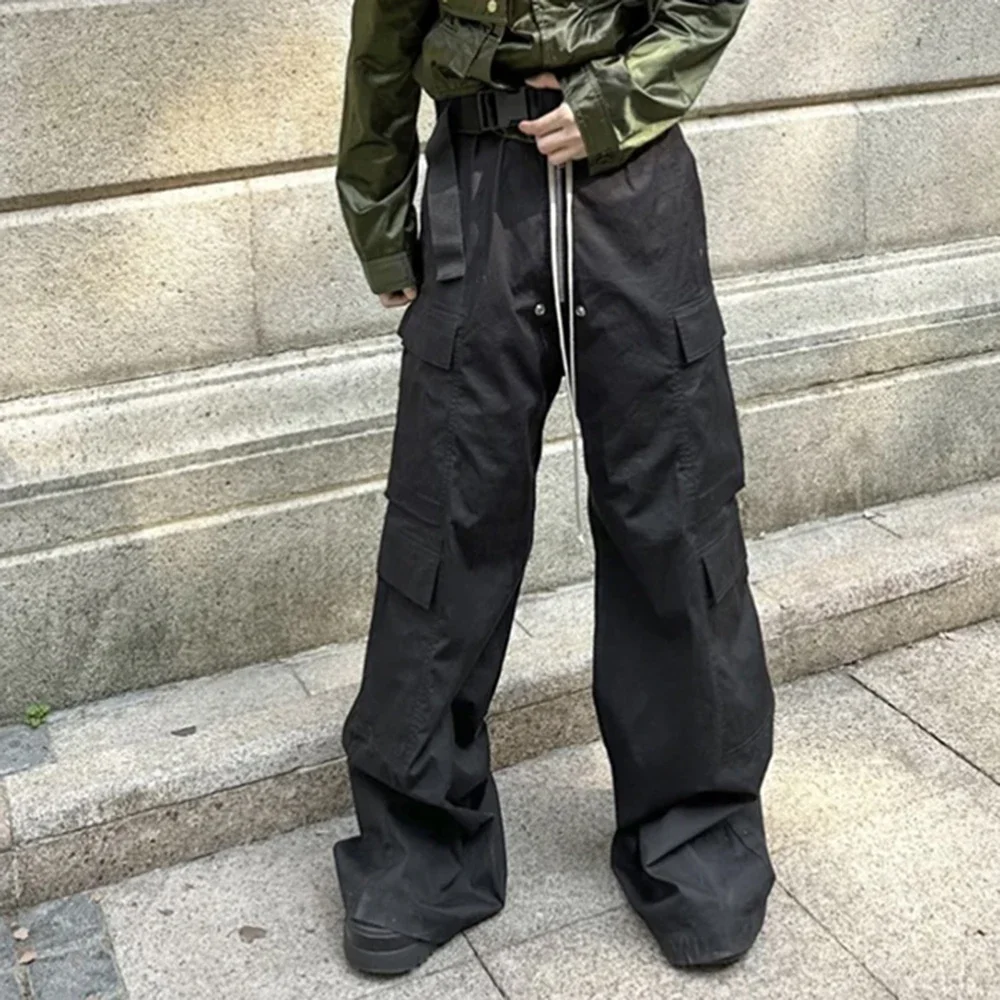 Ro Style Wide Leg Drawstring Black Cargo Pants Unisex Straight Baggy Casual Overalls Men's Streetwear Loose Oversized Trousers
Ro Style Wide Leg Drawstring Black Cargo Pants Unisex Straight Baggy Casual Overalls Men's Streetwear Loose Oversized Trousers