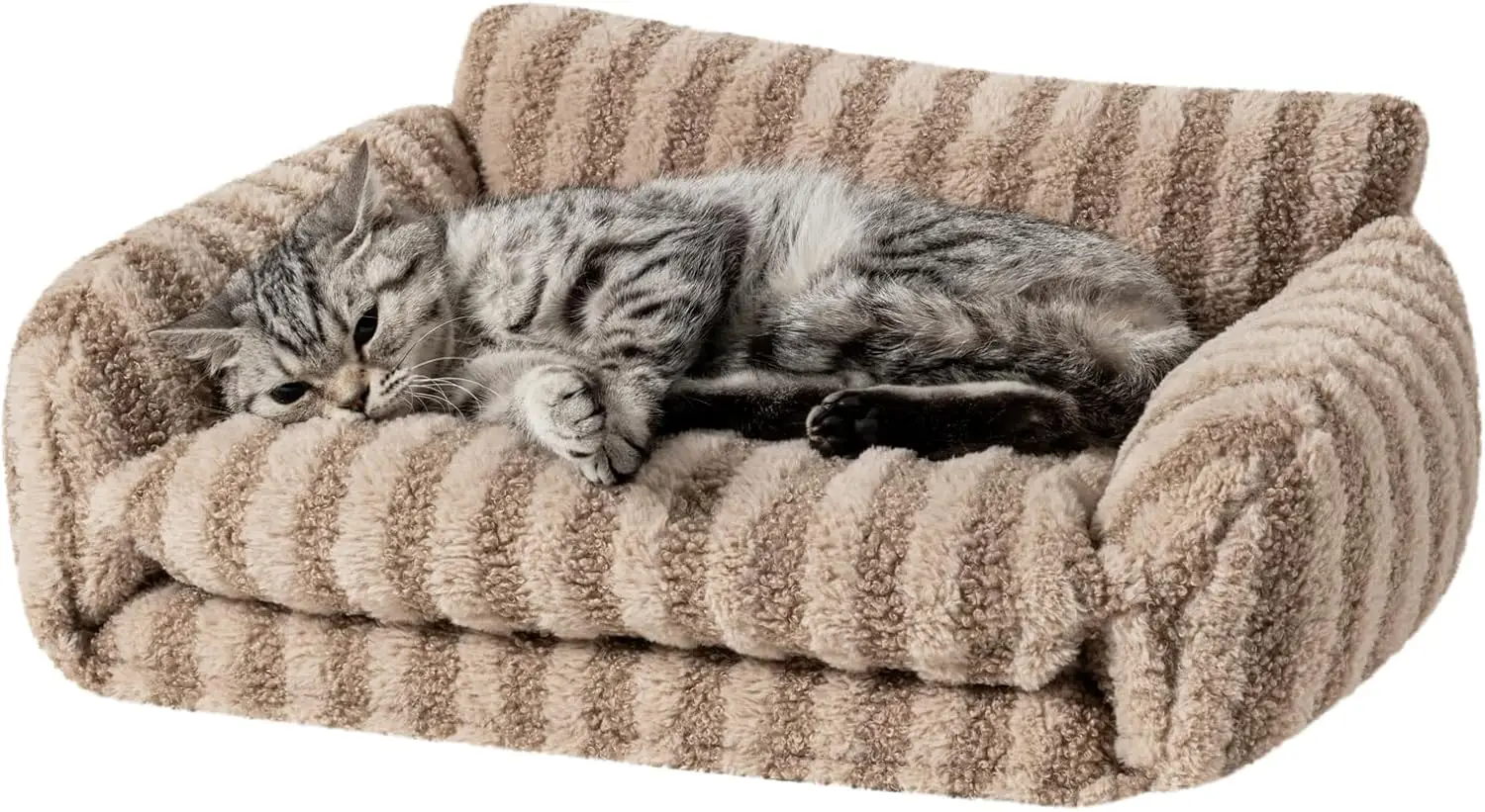 Cat Bed Fluffy Plush Double-Layer Orthopedic Pet Couch, Khaki (21x15x8 inch)
Cat Bed Fluffy Plush Double-Layer Orthopedic Pet Couch, Khaki (21x15x8 inch)