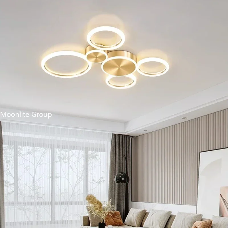 Modern Ceiling Lighting Living Room Nordic Light Luxury Gold Circular Creative Personality Bedroom Ceiling Lighting home lamp
Modern Ceiling Lighting Living Room Nordic Light Luxury Gold Circular Creative Personality Bedroom Ceiling Lighting home lamp
