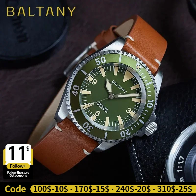Baltany 42mm Diving Watch Man S3026 NH38 Automatic Watch SapphireCrystal Waterproof StainlessSteel Retro Mechanical Wristwatches
Baltany 42mm Diving Watch Man S3026 NH38 Automatic Watch SapphireCrystal Waterproof StainlessSteel Retro Mechanical Wristwatches