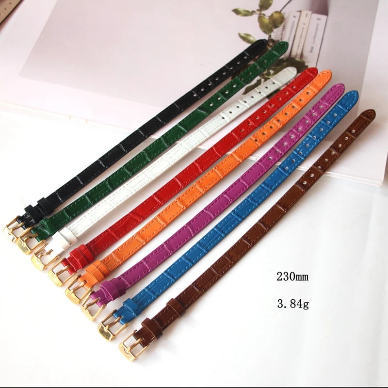 5Pcs/New 10mm PU Leather Bracelet For Slide Charms Letters Wristband Pet Collar DIY Accessories Women Jewelry Making
5Pcs/New 10mm PU Leather Bracelet For Slide Charms Letters Wristband Pet Collar DIY Accessories Women Jewelry Making 