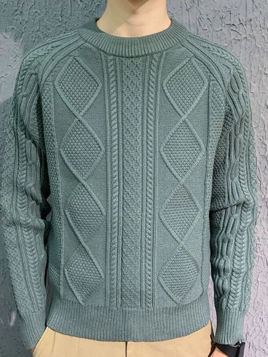 Мужской свитер крупной вязки Thiened Extra, свободный, высококачественный, теплый, для осени и зимы, вязаный, с круглым вырезом
Мужской свитер крупной вязки Thiened Extra, свободный, высококачественный, теплый, для осени и зимы, вязаный, с круглым вырезом