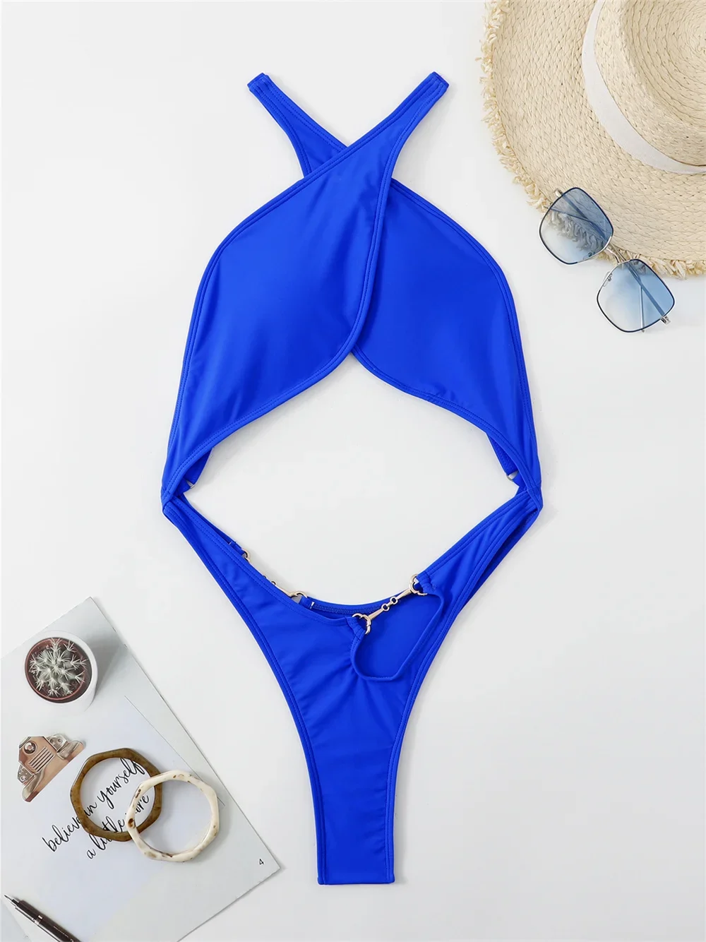 Blue Bikini Cross Bandage Backless Swimsuit High Cut Buckle Extrem Monokini Micro Swimwear Women Beach Bathing Suit Mayo Biquini
Blue Bikini Cross Bandage Backless Swimsuit High Cut Buckle Extrem Monokini Micro Swimwear Women Beach Bathing Suit Mayo Biquini