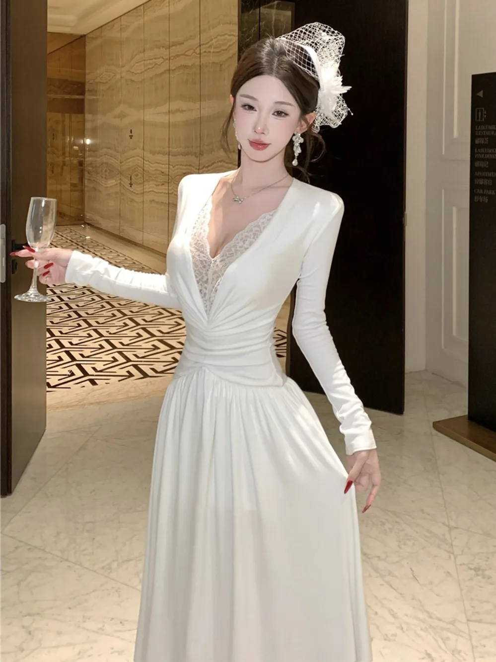 Сексуальное длинное платье с глубоким v-образным вырезом и кружевом, женское вечернее утягивающее платье высокого класса, длинное вечернее платье Dr Ele
Сексуальное длинное платье с глубоким v-образным вырезом и кружевом, женское вечернее утягивающее платье высокого класса, длинное вечернее платье Dr Ele