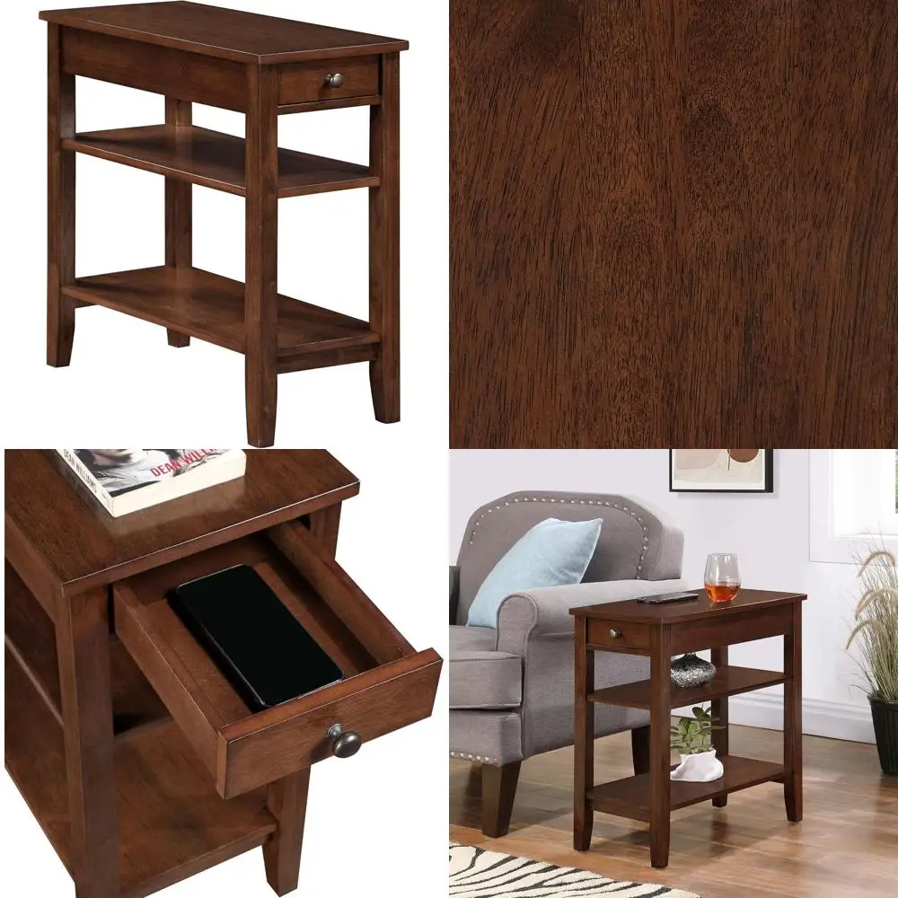 Espresso Classic End Table with Drawer & Shelf - 23.5 Living Room Storage, Bedroom Nightstand
Espresso Classic End Table with Drawer & Shelf - 23.5 Living Room Storage, Bedroom Nightstand