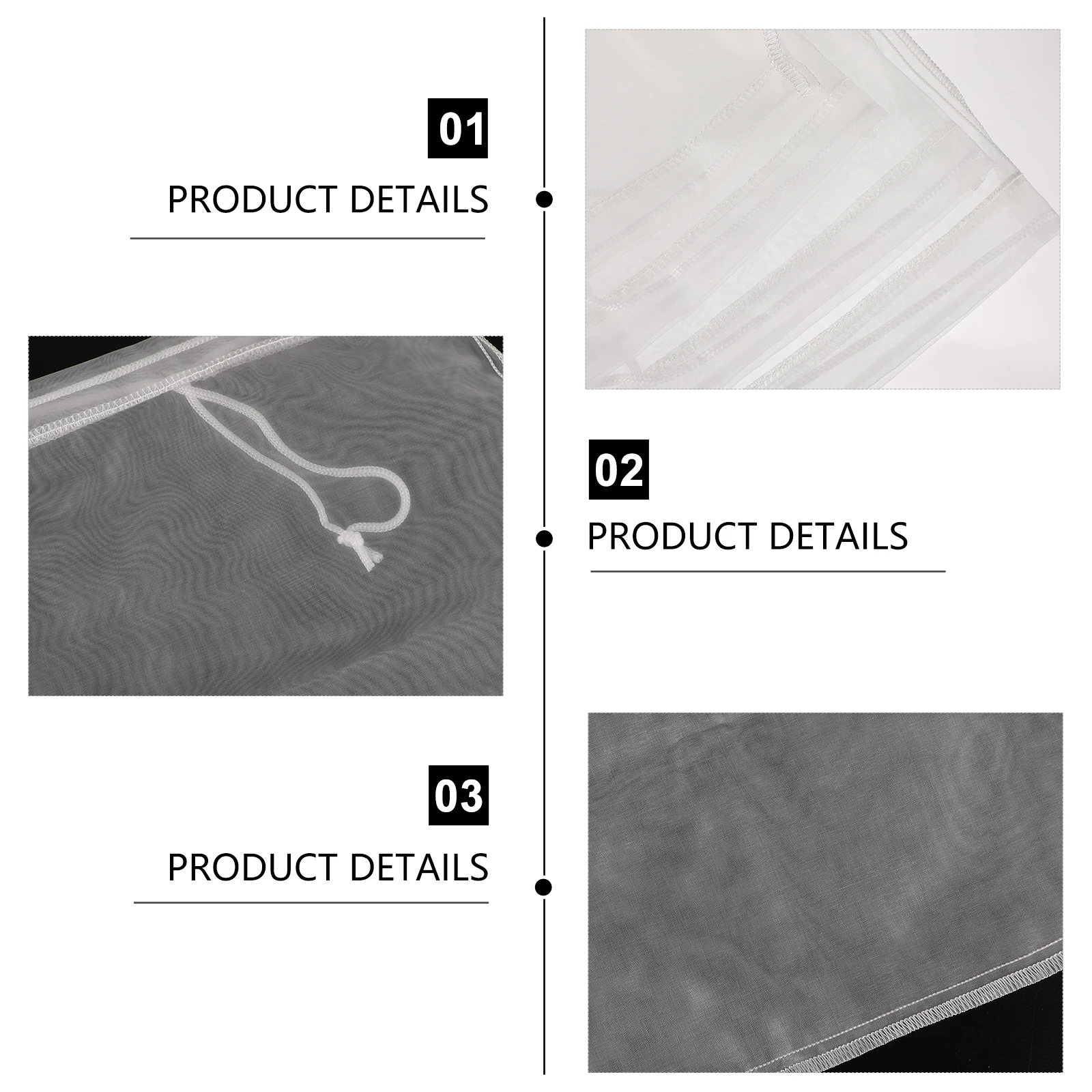 4Pcs Washable Filter Bag Set Fine Mesh Strainer Pouch for Almond Coconut Milk Ghee Fruit Vegetables Juices Processing
4Pcs Washable Filter Bag Set Fine Mesh Strainer Pouch for Almond Coconut Milk Ghee Fruit Vegetables Juices Processing