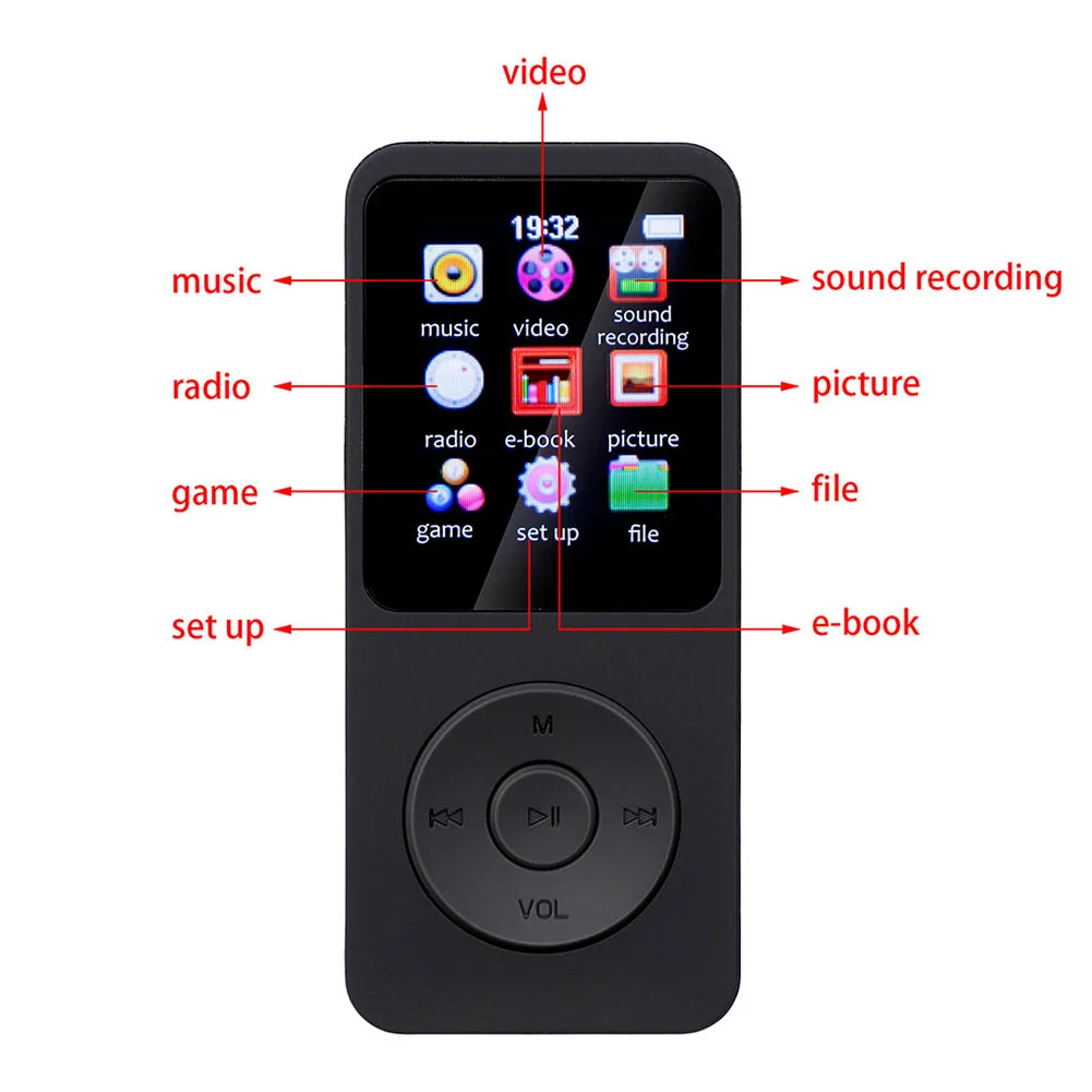 MP3 Player 1.8 in Screen Bluetooth-Compatible5.0 Music Stereo Player Support FM Radio E-Book Recording for Kids
MP3 Player 1.8 in Screen Bluetooth-Compatible5.0 Music Stereo Player Support FM Radio E-Book Recording for Kids