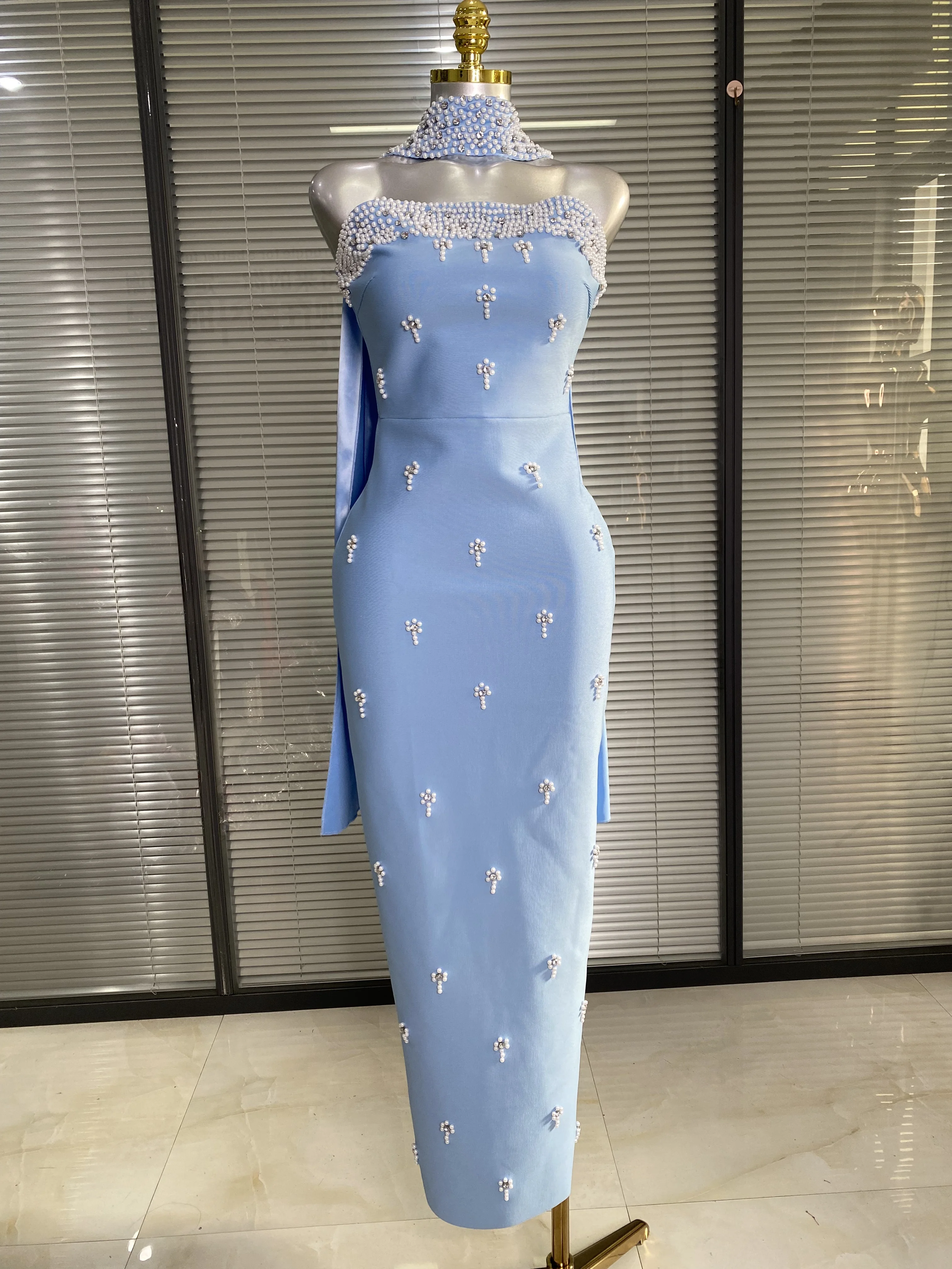Luxury Pearl Women Sexy Elegant Sleeveless Cocktail Bandage Celebrity Birthday Dress Party Outfit Prom Gowns Vestidos
Luxury Pearl Women Sexy Elegant Sleeveless Cocktail Bandage Celebrity Birthday Dress Party Outfit Prom Gowns Vestidos