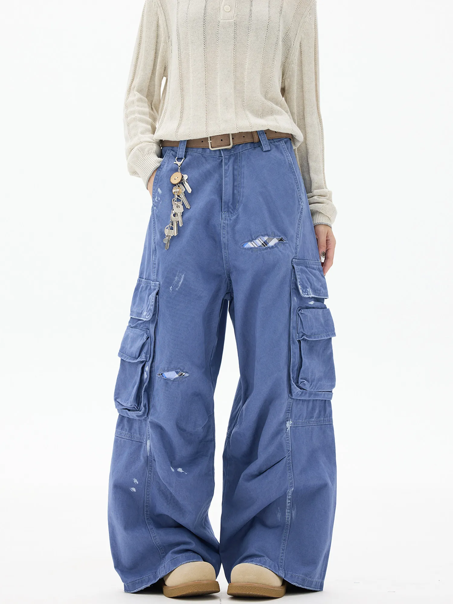 Retro American Street Style Work Pants Men's Women's Distressed Patchwork Dye Straight Leg Wide Leg Jeans Casual Trousers
Retro American Street Style Work Pants Men's Women's Distressed Patchwork Dye Straight Leg Wide Leg Jeans Casual Trousers