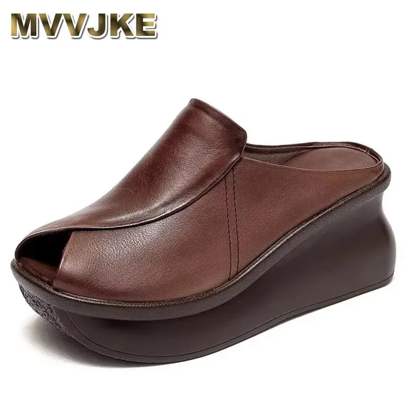 2025 Genuine Leather Women Sandals Retro Handmade Platform Wedges Sheepskin High Heel Summer Shoes Closed Toe Comfotable
2025 Genuine Leather Women Sandals Retro Handmade Platform Wedges Sheepskin High Heel Summer Shoes Closed Toe Comfotable