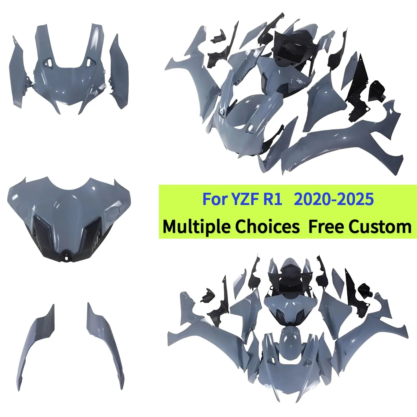 For Yamaha YZF-R1 2020–2025 Nardo Gray Fairing Kit YZF1000 Track Racing ABS Bodywork Lightweight Panels
For Yamaha YZF-R1 2020–2025 Nardo Gray Fairing Kit YZF1000 Track Racing ABS Bodywork Lightweight Panels