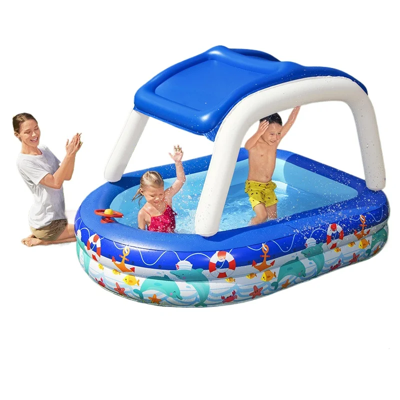 Inflatable swimming pool, domestic outdoor, thickened awning, water toy pool
Inflatable swimming pool, domestic outdoor, thickened awning, water toy pool