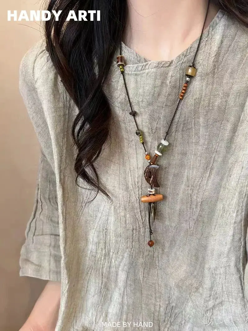 Handy Arti Vintage Crescent Moon Natural Stone Necklace for Women-Ethnic Smiling Face Long Chain Artisan Crafted Bohemian Style
Handy Arti Vintage Crescent Moon Natural Stone Necklace for Women-Ethnic Smiling Face Long Chain Artisan Crafted Bohemian Style