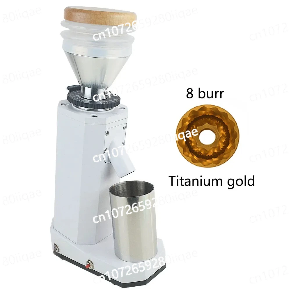 Электрическая кофемолка 40 мм с титановыми заусенцами, металлический бункер для зерен, изысканная маленькая кофемолка для эспрессо, машина для эспрессо
Электрическая кофемолка 40 мм с титановыми заусенцами, металлический бункер для зерен, изысканная маленькая кофемолка для эспрессо, машина для эспрессо