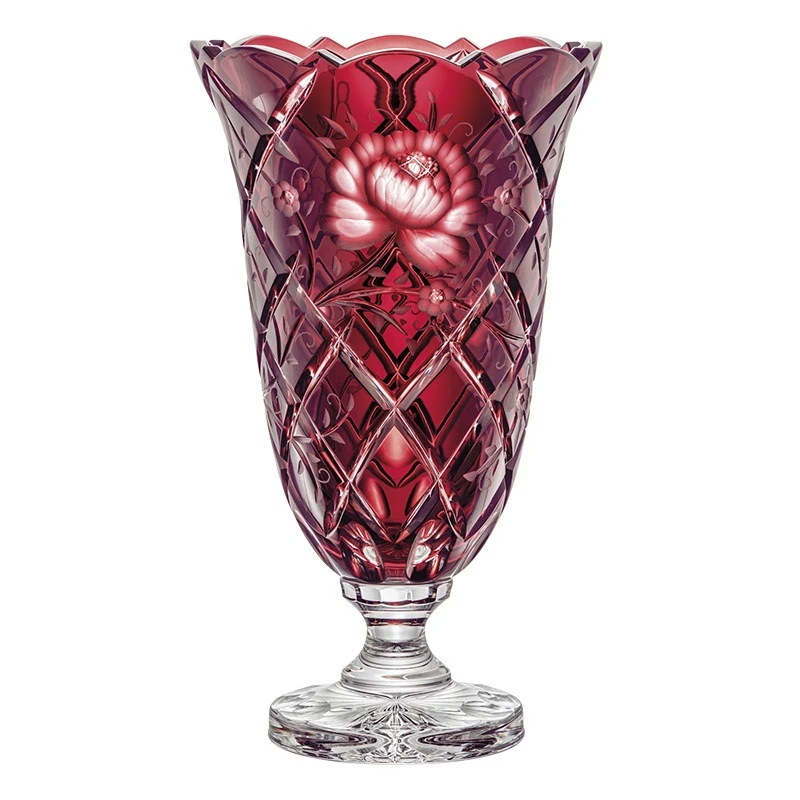 Purely hand-cut crystal glass, vase light luxury decoration, living room high-end ornament
Purely hand-cut crystal glass, vase light luxury decoration, living room high-end ornament