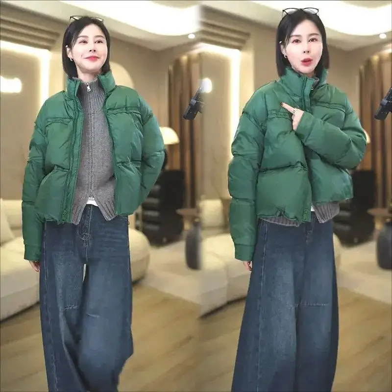 Fashionable Versatile Short down Cotton Jacket Women's Winter Warm Bread Style Coat Stand Collar Thickened Long Sleeve Zipper
Fashionable Versatile Short down Cotton Jacket Women's Winter Warm Bread Style Coat Stand Collar Thickened Long Sleeve Zipper