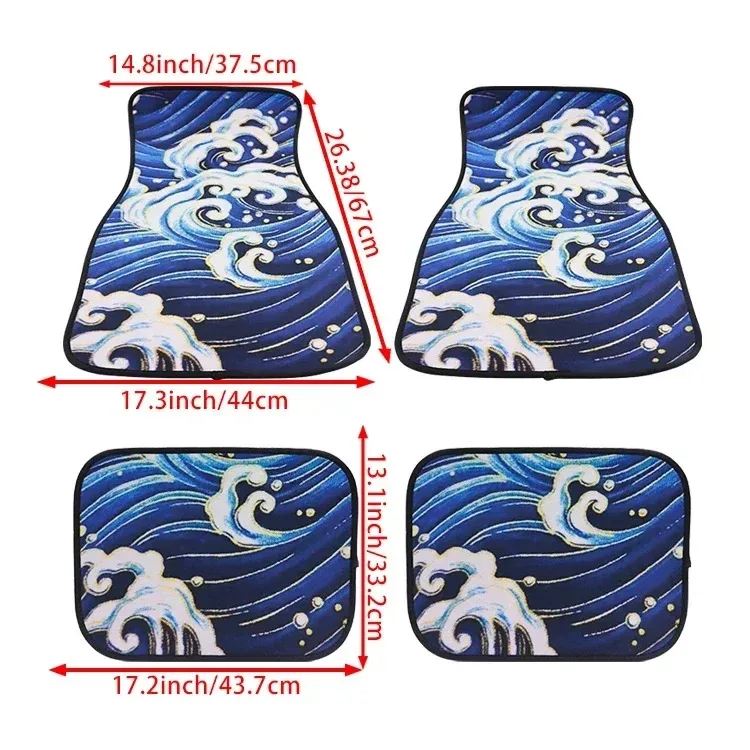 Universal JDM Racing Styling Blue Wave Floor Mat Ukiyo-e Interior Decoration Carpet Universal Car Accessories For Car Styling
Universal JDM Racing Styling Blue Wave Floor Mat Ukiyo-e Interior Decoration Carpet Universal Car Accessories For Car Styling