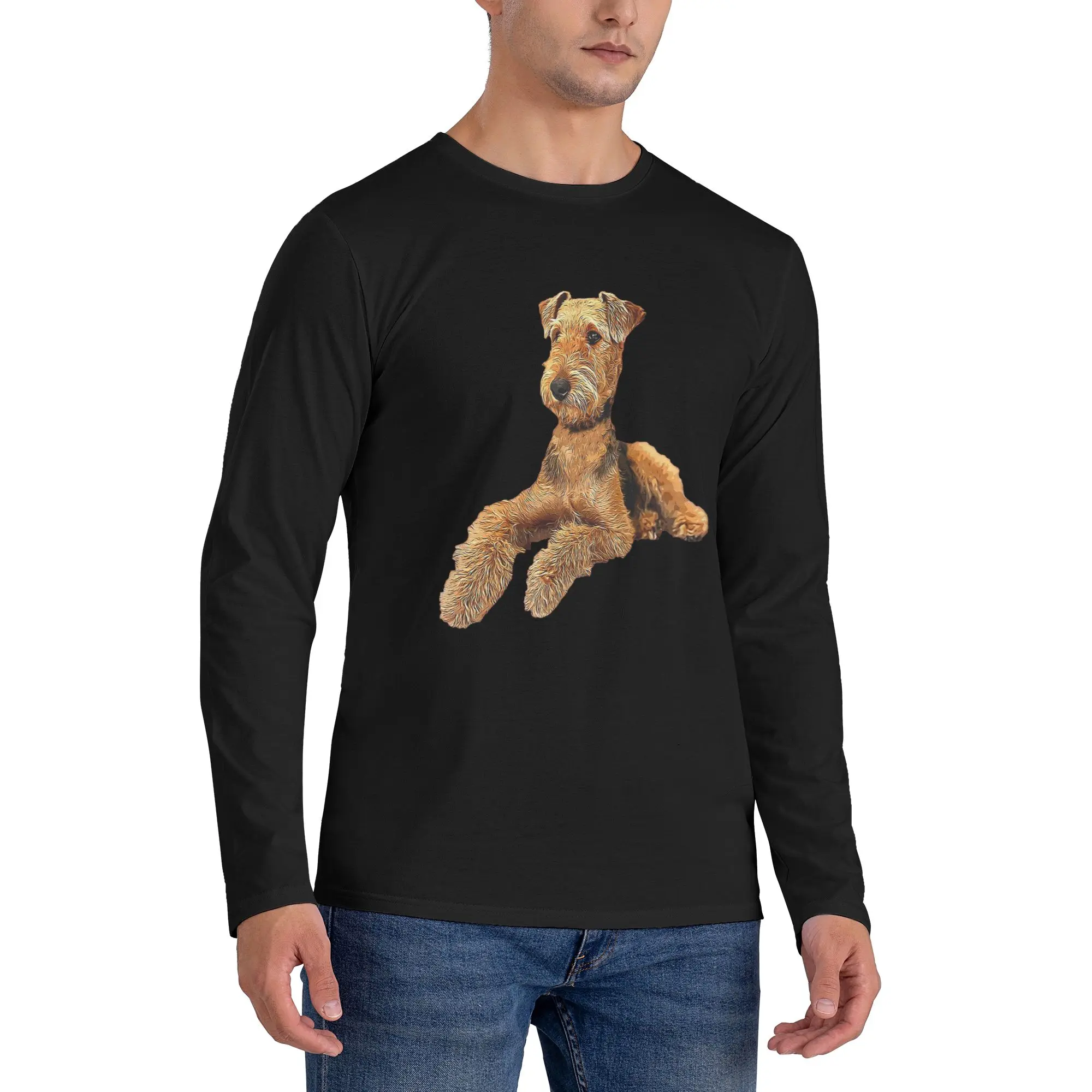 Мужская футболка с длинными рукавами Airedale Terrier, красивая собака, дышащие футболки с круглым вырезом, весенние и осенние мужские топы
Мужская футболка с длинными рукавами Airedale Terrier, красивая собака, дышащие футболки с круглым вырезом, весенние и осенние мужские топы