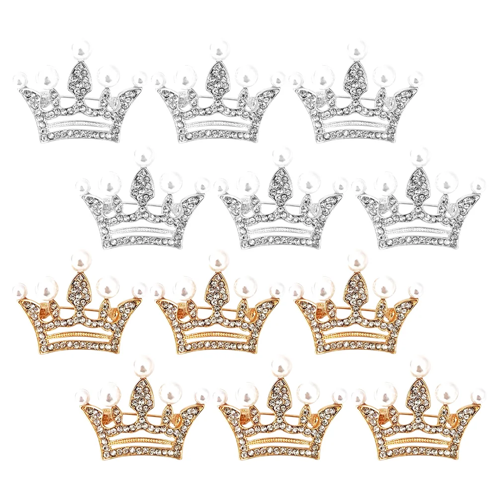 12 Pcs Crown Brooch Pins for Backpacks Women Rhinestones Alloy Clothing Badge Miss
12 Pcs Crown Brooch Pins for Backpacks Women Rhinestones Alloy Clothing Badge Miss