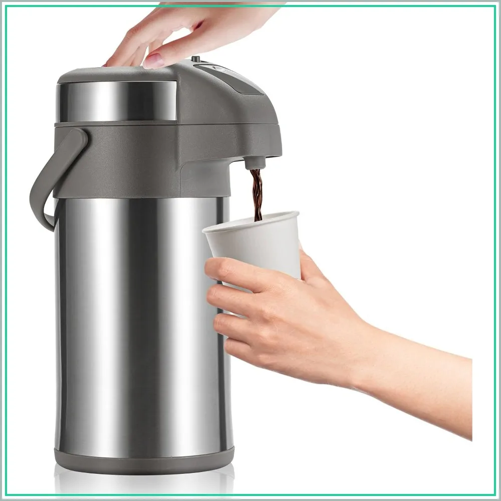 4L/133OZ Thermal Coffee Carafe with Pump, Stainless Steel Beverage Dispenser for Hot Drinks
4L/133OZ Thermal Coffee Carafe with Pump, Stainless Steel Beverage Dispenser for Hot Drinks