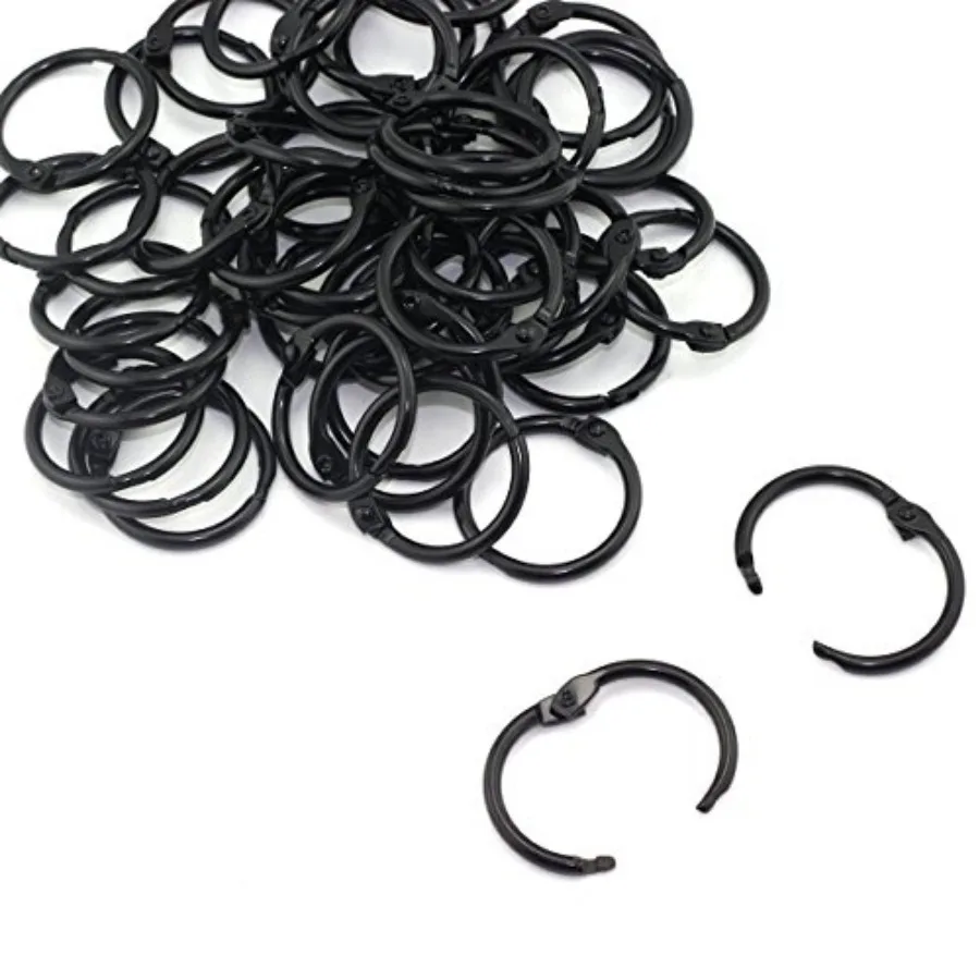 50pcs 1" Black Book Ring Metal Loose Leaf Book Binder Hinged Buckle Rings Scrapbook Sketchbook Craft Photo Album DIY Binding Ri
50pcs 1" Black Book Ring Metal Loose Leaf Book Binder Hinged Buckle Rings Scrapbook Sketchbook Craft Photo Album DIY Binding Ri