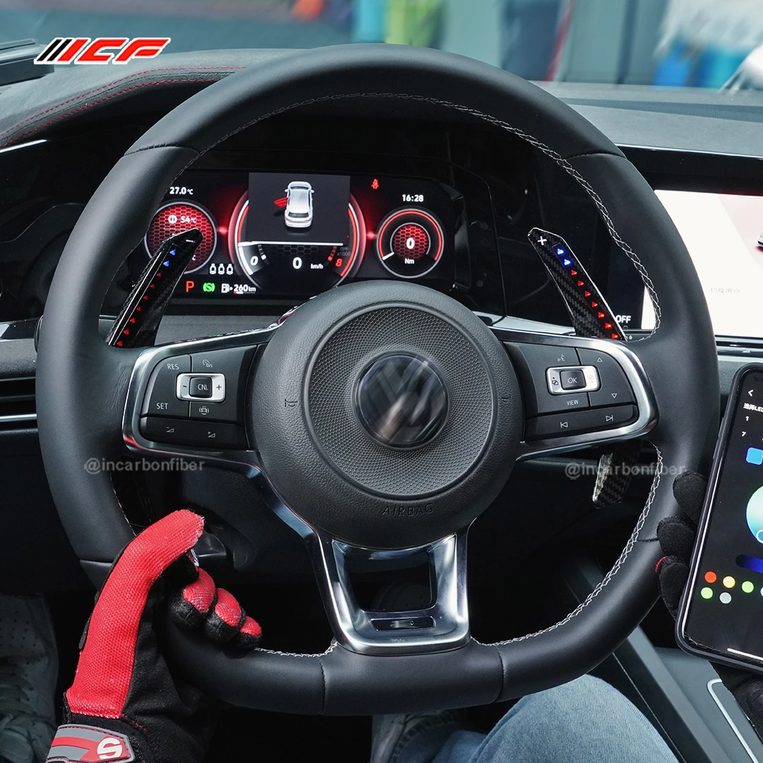 Carbon Fiber/LED Steering Wheel and TDD Smart LED Paddle Shifter Model Smart ONE for VW GTI,GOLF,MK7
Carbon Fiber/LED Steering Wheel and TDD Smart LED Paddle Shifter Model Smart ONE for VW GTI,GOLF,MK7