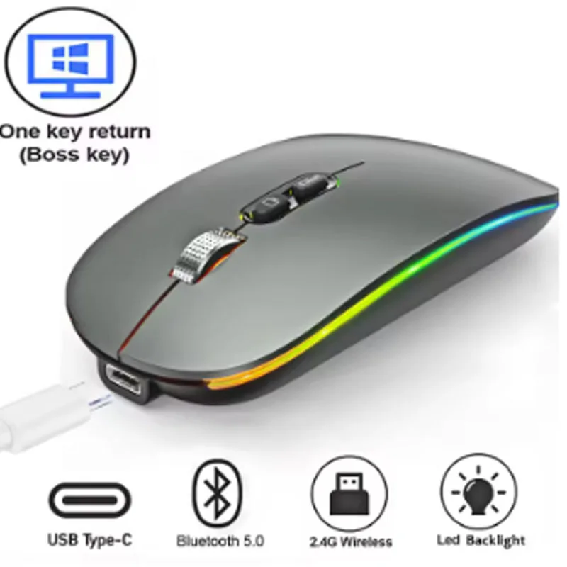 Беспроводная мышь Type-C, компьютерная Bluetooth-мышь, бесшумная мышь для ПК, перезаряжаемая эргономичная мышь, 2,4G, USB оптическая мышь для портативных ПК
Беспроводная мышь Type-C, компьютерная Bluetooth-мышь, бесшумная мышь для ПК, перезаряжаемая эргономичная мышь, 2,4G, USB оптическая мышь для портативных ПК