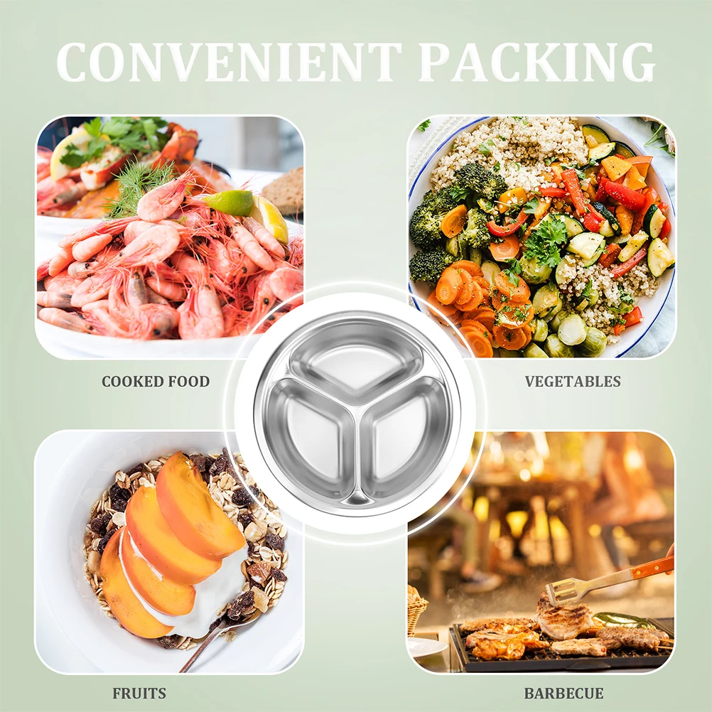 2Pcs Stainless Steel Divided Plates Kids Cafeteria Tray Compartments Sectioned Dinner Plates Healthy Easy Compact Design
2Pcs Stainless Steel Divided Plates Kids Cafeteria Tray Compartments Sectioned Dinner Plates Healthy Easy Compact Design