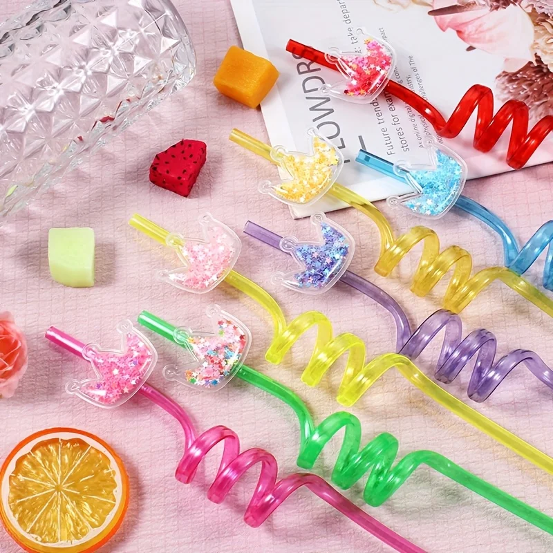 6/8/10/12 шт. многоразовые сверкающие спиральные соломинки в форме короны-красочные блестящие украшения для напитков, безопасный для пищевых продуктов ПЭТ-материал для Birt
6/8/10/12 шт. многоразовые сверкающие спиральные соломинки в форме короны-красочные блестящие украшения для напитков, безопасный для пищевых продуктов ПЭТ-материал для Birt
