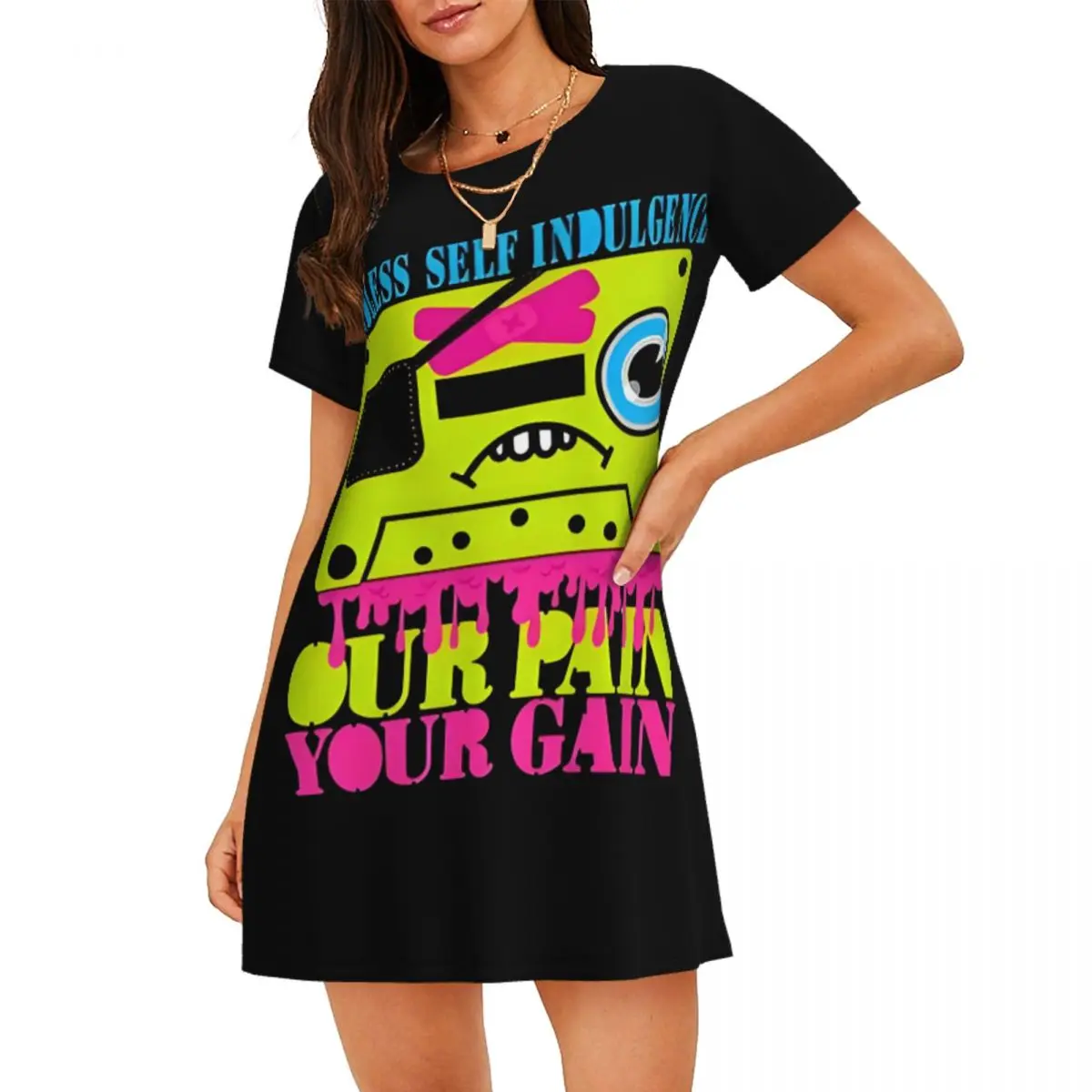 Custom Mindless Short Sleeves Women Nightdress For Sleeping Womens Nightgown Hip Hop Music Dress Women Short Sleeve Nightgowns
Custom Mindless Short Sleeves Women Nightdress For Sleeping Womens Nightgown Hip Hop Music Dress Women Short Sleeve Nightgowns