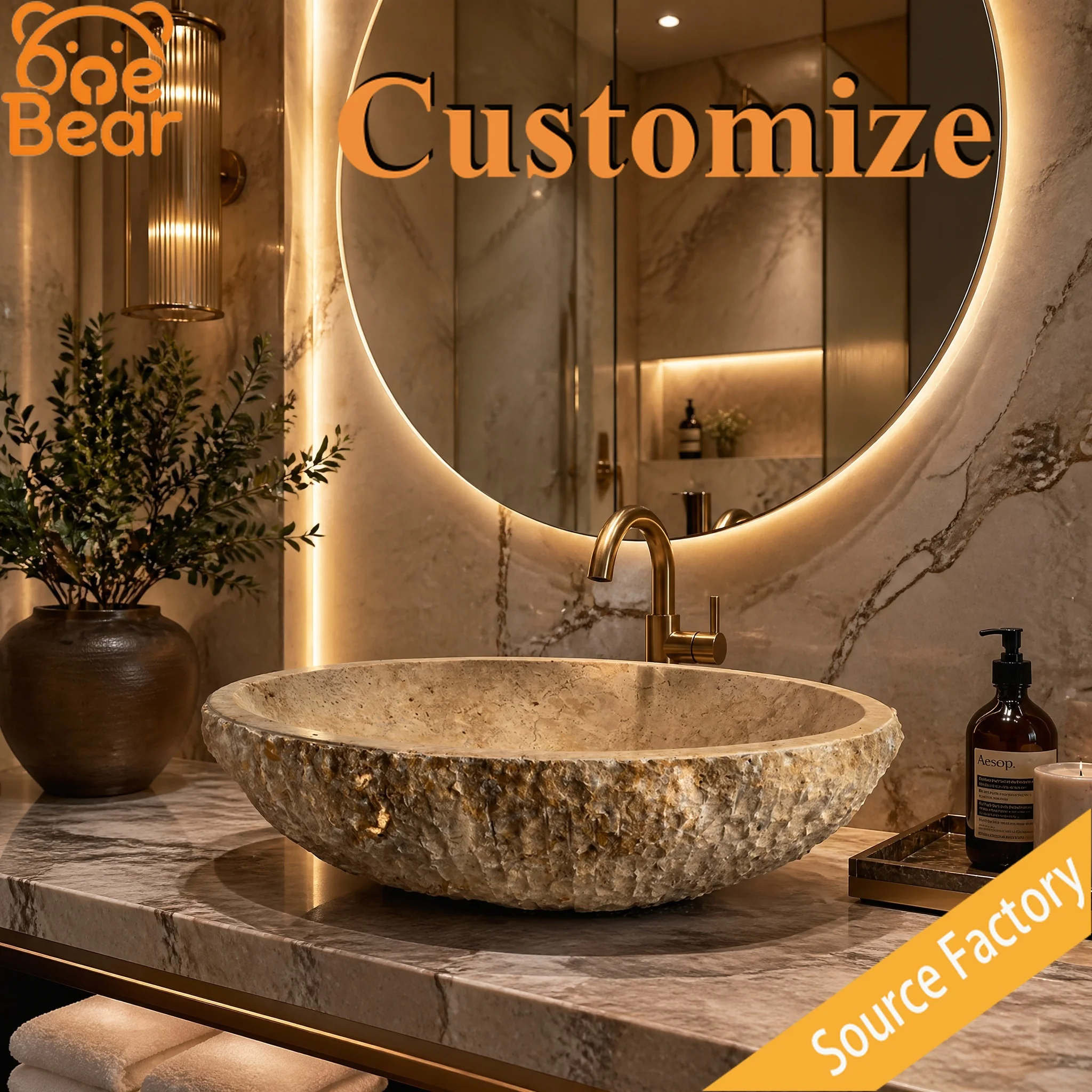Luxury Wall-Mounted Natural Stone/Engineered Stone Pedestal-Style Washbasin – Beige Travertine Marble
Luxury Wall-Mounted Natural Stone/Engineered Stone Pedestal-Style Washbasin – Beige Travertine Marble