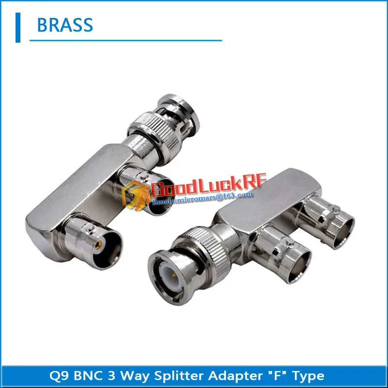 Q9 BNC Male To 2 Dual BNC Female Nickel Brass BNC 3 Way Splitter Type F RF Connector Adapter Video Coaxial for CCTV Camera
Q9 BNC Male To 2 Dual BNC Female Nickel Brass BNC 3 Way Splitter Type F RF Connector Adapter Video Coaxial for CCTV Camera