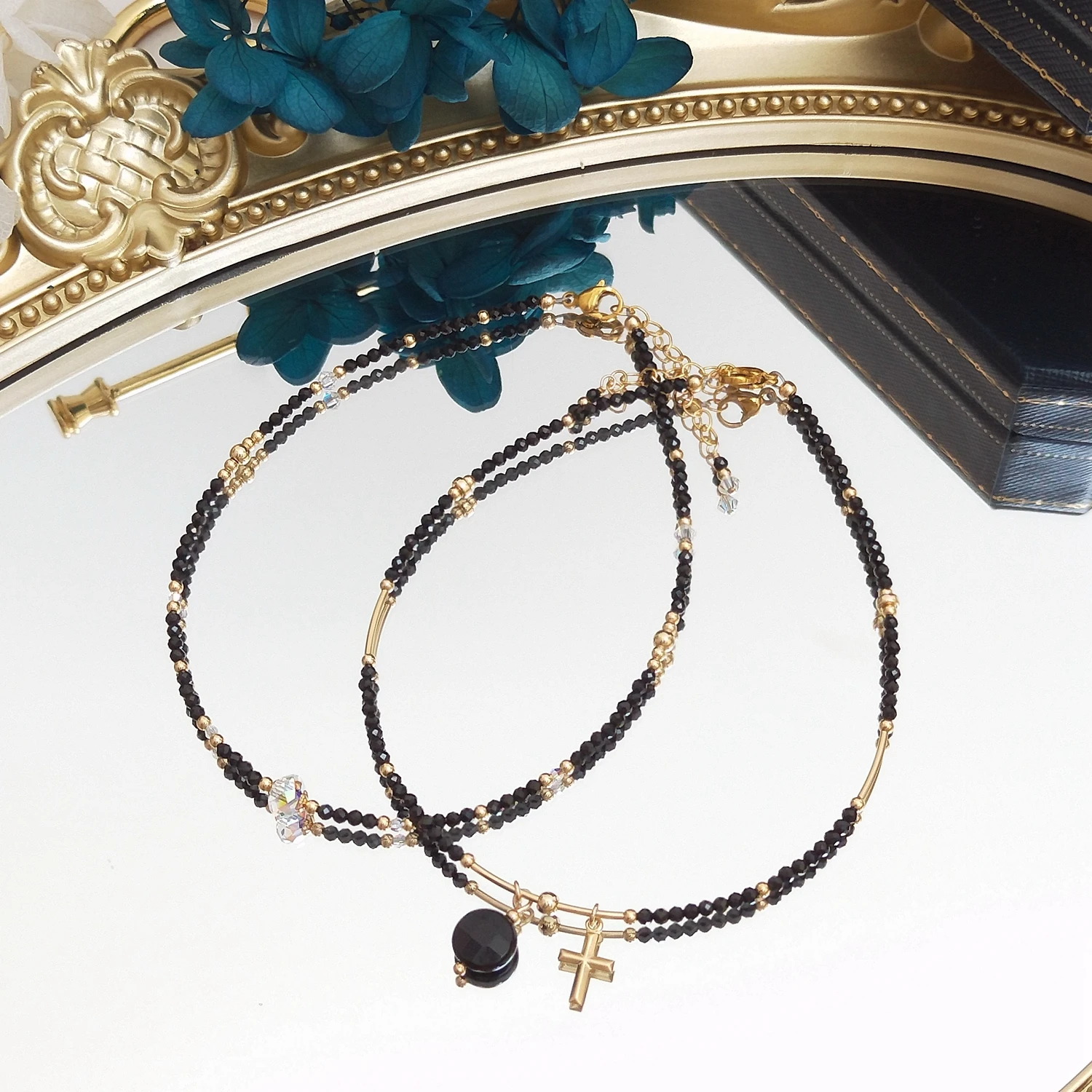 Lii Ji Black Spinel 2mm Beaded Anklet 24+3cm Handmade Bohe Fashion Jewelry For Female
Lii Ji Black Spinel 2mm Beaded Anklet 24+3cm Handmade Bohe Fashion Jewelry For Female