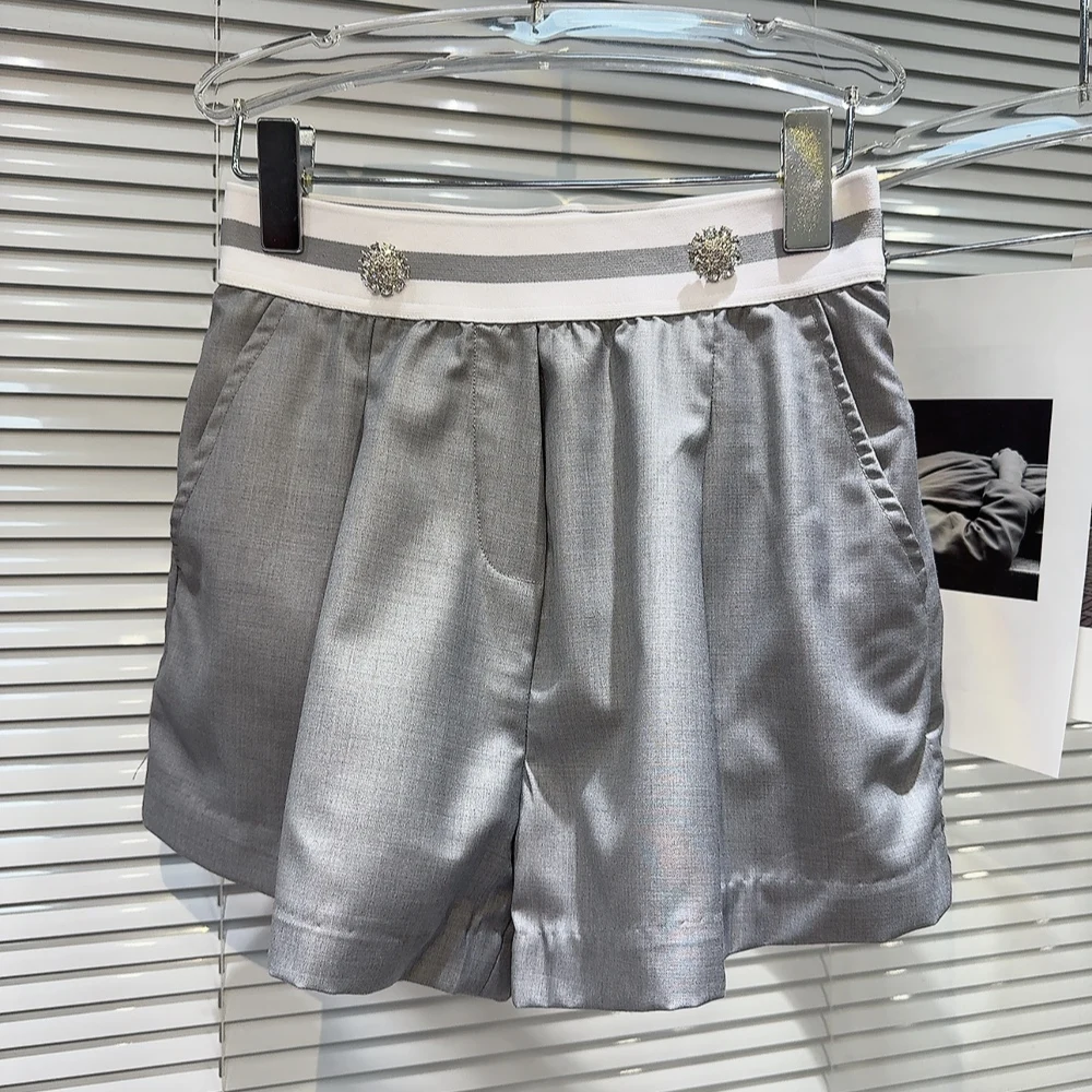 Женские повседневные брюки Ele Diamond Bule с эластичным поясом, свободного кроя, длиной три четверти, весна 2026
Женские повседневные брюки Ele Diamond Bule с эластичным поясом, свободного кроя, длиной три четверти, весна 2026