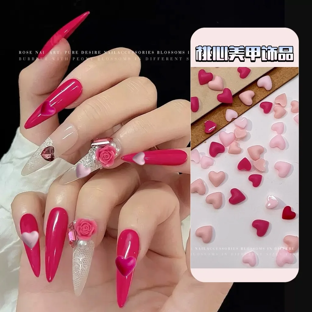 3D Mini Peach Heart Resin Nail Charms 6mm/5mm Cute Love Nail Art Parts DIY Nails Decorations Manicure Design Accessories 30pcs
3D Mini Peach Heart Resin Nail Charms 6mm/5mm Cute Love Nail Art Parts DIY Nails Decorations Manicure Design Accessories 30pcs