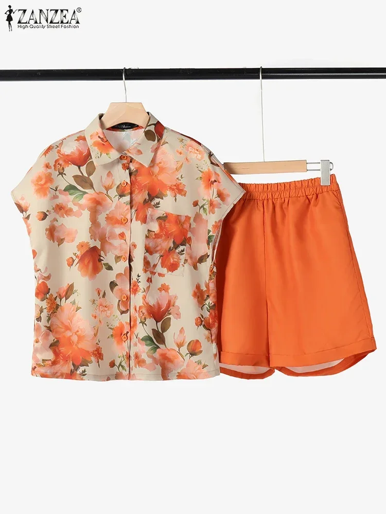 ZANZEA 2025 Fashion Women Korean Matching Tracksuit 2PCS Short Sets Floral Printed Shirt Outfits Holiday Summer Solid Short Suit
ZANZEA 2025 Fashion Women Korean Matching Tracksuit 2PCS Short Sets Floral Printed Shirt Outfits Holiday Summer Solid Short Suit
