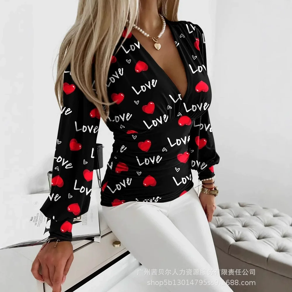 Women Long Sleeve Blouses Spring Summer Latest Elegant Last Patch Tshirt Tops Lantern Sleeve Top V-Neck Beaded Skinny Shirt
Women Long Sleeve Blouses Spring Summer Latest Elegant Last Patch Tshirt Tops Lantern Sleeve Top V-Neck Beaded Skinny Shirt