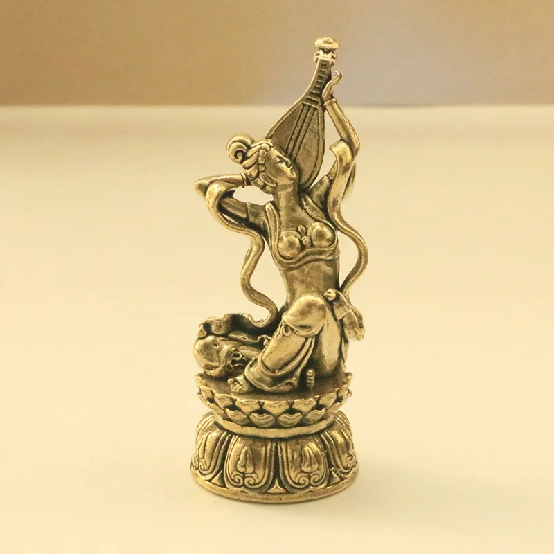 Vintage Brass of Dunhuang Flying Goddess Copper Figurine Craft Small Stall Decoration
Vintage Brass of Dunhuang Flying Goddess Copper Figurine Craft Small Stall Decoration