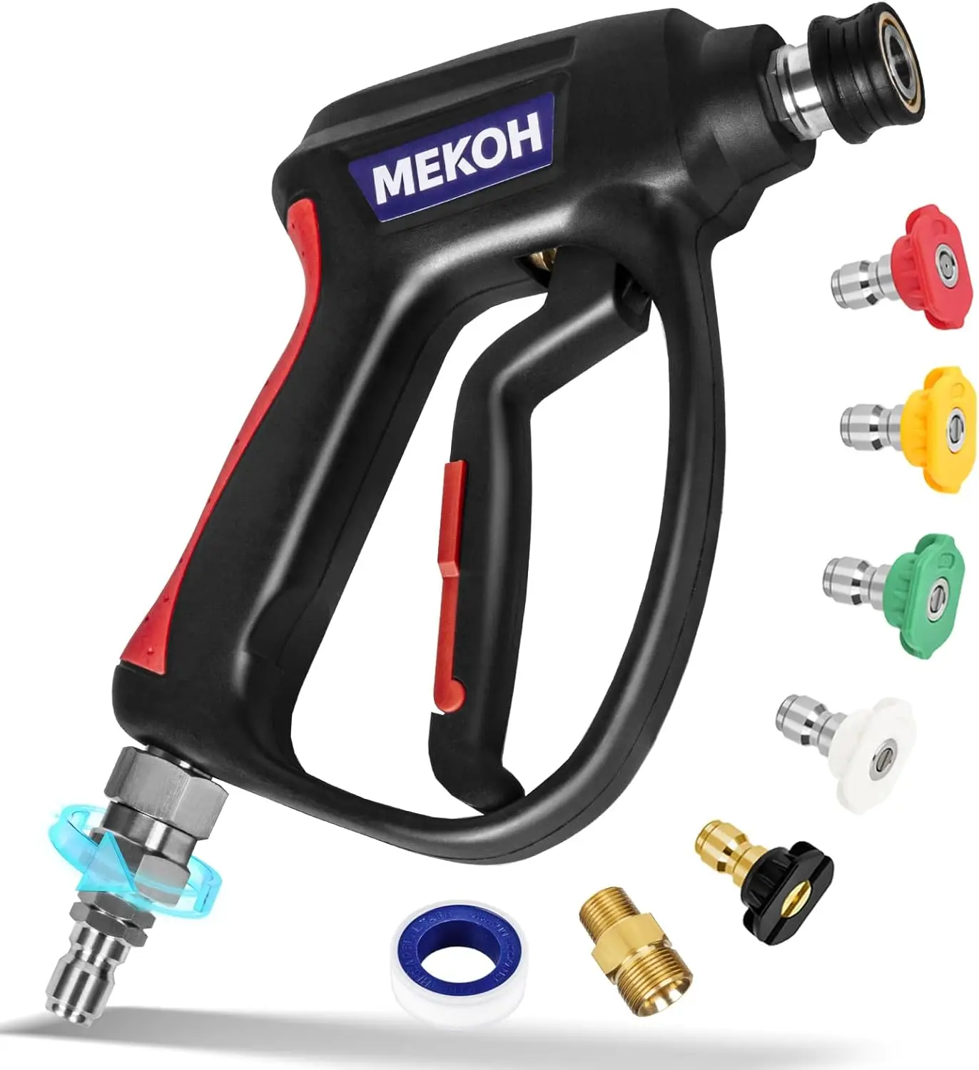 Пистолет для мойки высокого давления 5000 PSI, 10 GPM, с функцией пенной струи, быстрым соединением и 5 насадками для удлинительной штанги
Пистолет для мойки высокого давления 5000 PSI, 10 GPM, с функцией пенной струи, быстрым соединением и 5 насадками для удлинительной штанги