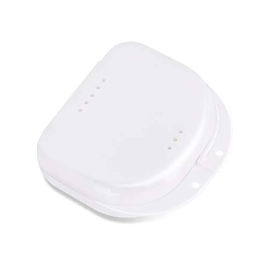 Orthodontic Dental Retainer Case Mouth Guard Storage Box with Vent Holes, Denture Holder Case Slim for Office Travel Household
Orthodontic Dental Retainer Case Mouth Guard Storage Box with Vent Holes, Denture Holder Case Slim for Office Travel Household