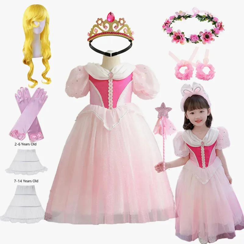 Pink Sleeping Beauty Dress Children Aurora Cosplay Costume Spring Autumn Girl Birthday Party Princess Outfits Kids Elegant Gown
Pink Sleeping Beauty Dress Children Aurora Cosplay Costume Spring Autumn Girl Birthday Party Princess Outfits Kids Elegant Gown