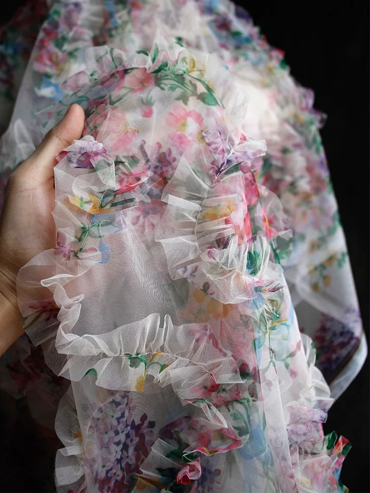 1M telas patchwork algodon flower creative 3d fold lace ruffle mesh art dress fabric clothing design fabric for patchwork
1M telas patchwork algodon flower creative 3d fold lace ruffle mesh art dress fabric clothing design fabric for patchwork