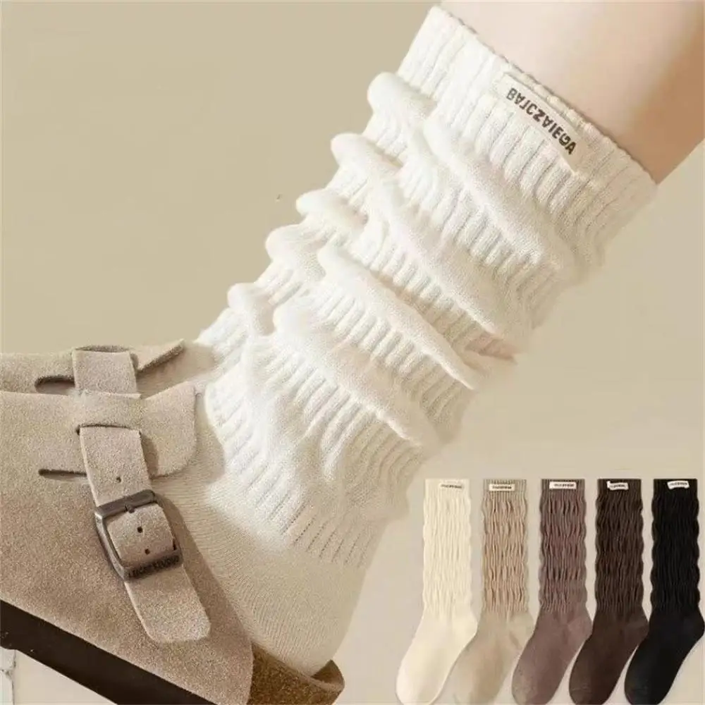 Lolita Leg Warmers Women Long Socks Solid Color Wool Knitted Wrinkle Socks Harajuku JK Style Heap Socks Elastic Female Socks
Lolita Leg Warmers Women Long Socks Solid Color Wool Knitted Wrinkle Socks Harajuku JK Style Heap Socks Elastic Female Socks