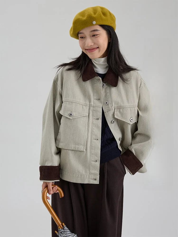 Dwind Barn Sle Women's ort Denim Jaet with 3D kets Color Blo Collar Casual Cotton Workwear Jaet for Ladies
Dwind Barn Sle Women's ort Denim Jaet with 3D kets Color Blo Collar Casual Cotton Workwear Jaet for Ladies