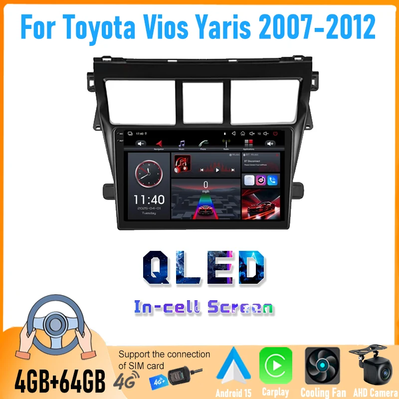 Car Stereo Radio Multimedia Player For Toyota Vios Yaris 2007-2012 GPS RDS FM Wireless Carplay Android Auto 2Din Head Unit
Car Stereo Radio Multimedia Player For Toyota Vios Yaris 2007-2012 GPS RDS FM Wireless Carplay Android Auto 2Din Head Unit