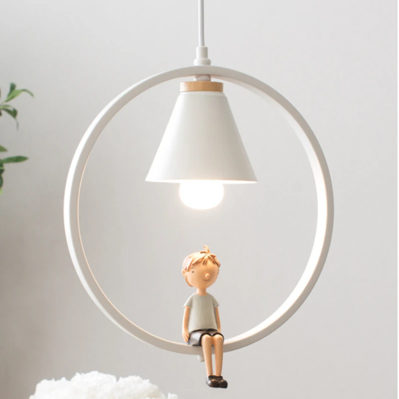 Iron Ring Boy Girl Pendant Lights for Children Bedroom Hanging Lamp Home Decor Nordic Led Light Fixtures Loft Luminaire Kid Gift
Iron Ring Boy Girl Pendant Lights for Children Bedroom Hanging Lamp Home Decor Nordic Led Light Fixtures Loft Luminaire Kid Gift