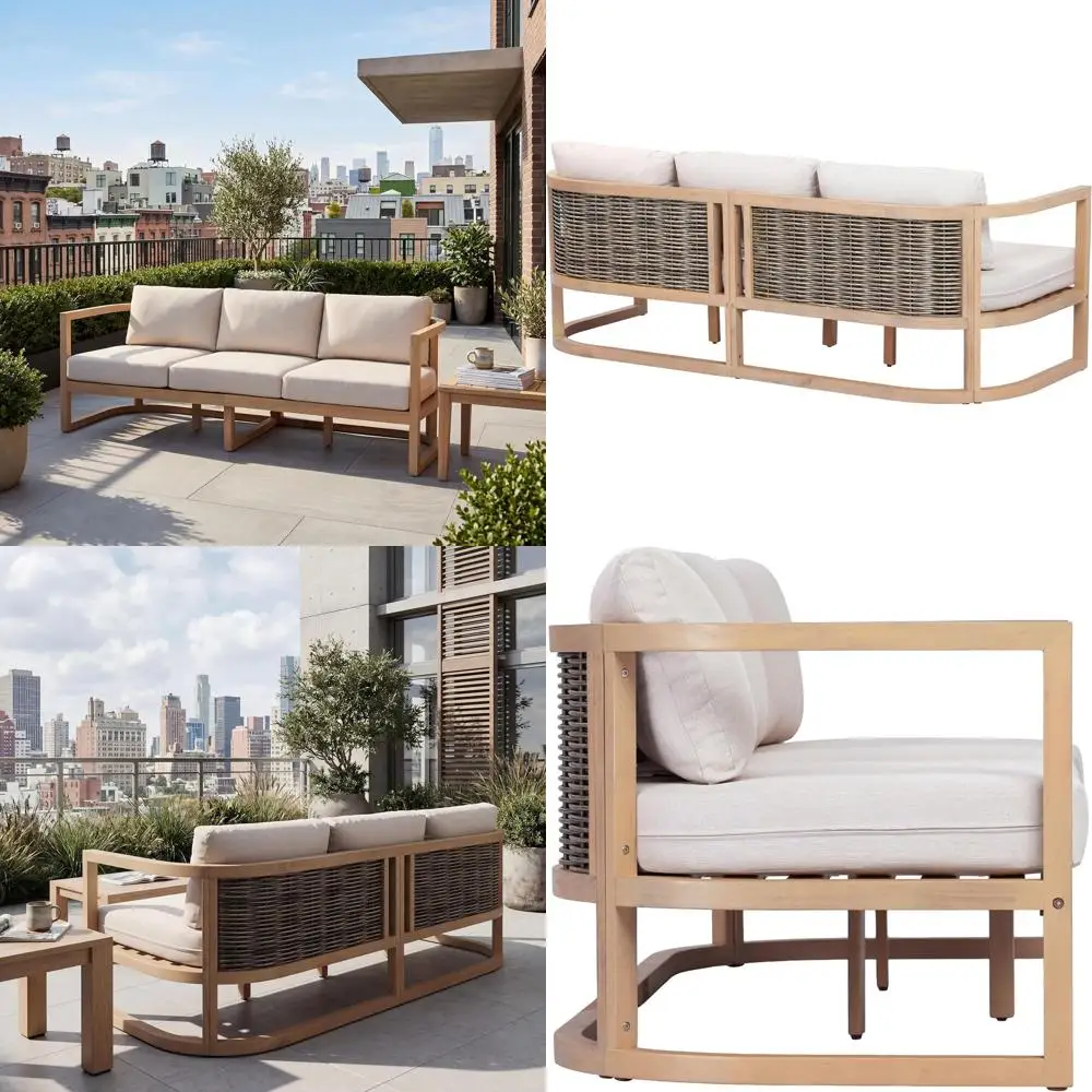 All-Weather Acacia Wood 3-Seater Sofa with Cushion, Ideal for Patio, Lawn, and Balcony in Light Teak Finish
All-Weather Acacia Wood 3-Seater Sofa with Cushion, Ideal for Patio, Lawn, and Balcony in Light Teak Finish
