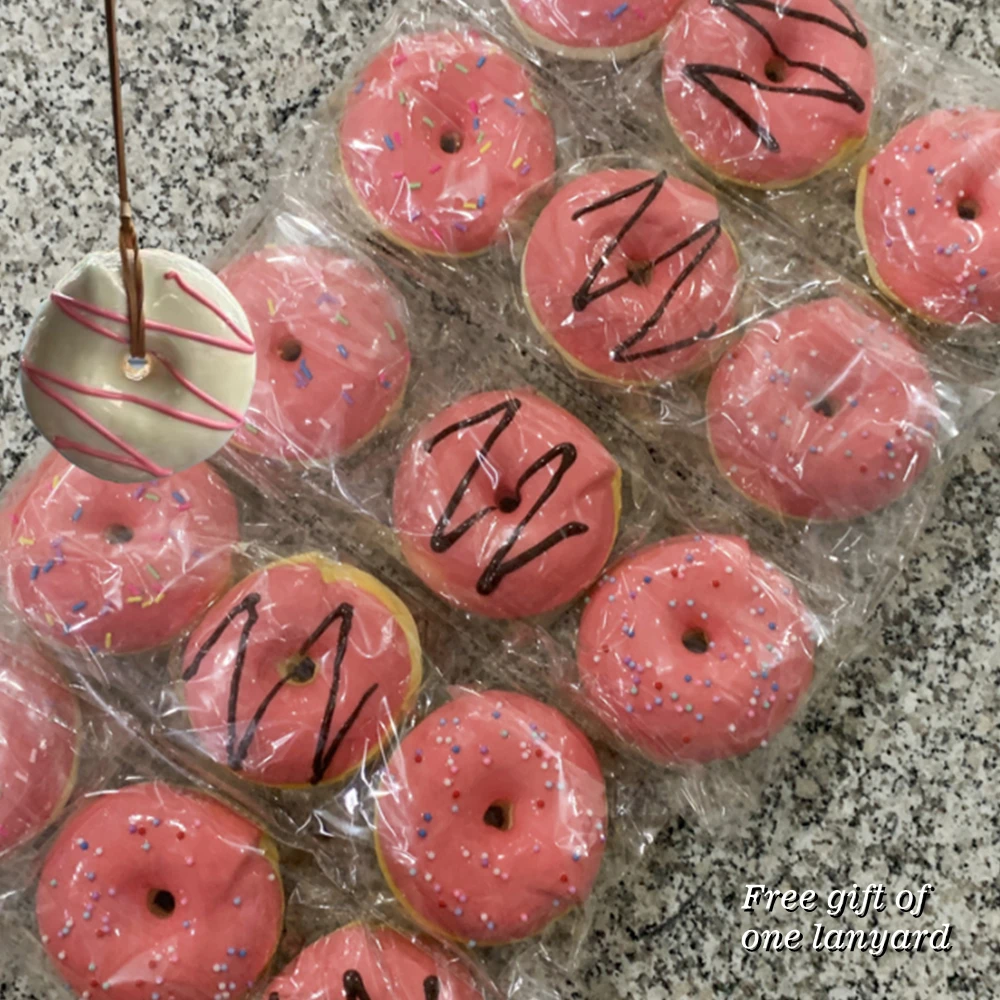 3PCS Vanilla Flavor White Chocolate Poured Surface Bagel Bread Simulating Food Model Car Pendant Decoration 3D Shape Diy Rope
3PCS Vanilla Flavor White Chocolate Poured Surface Bagel Bread Simulating Food Model Car Pendant Decoration 3D Shape Diy Rope